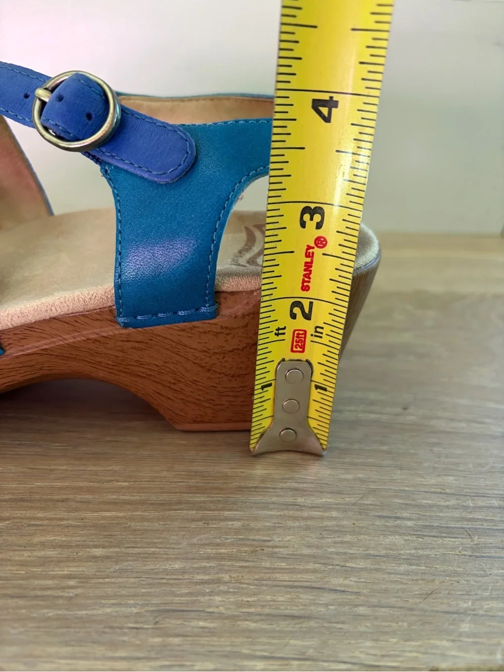 Dansko Stevie wedge sandals blue strappy beach summer preppy - Picture 7 of 9